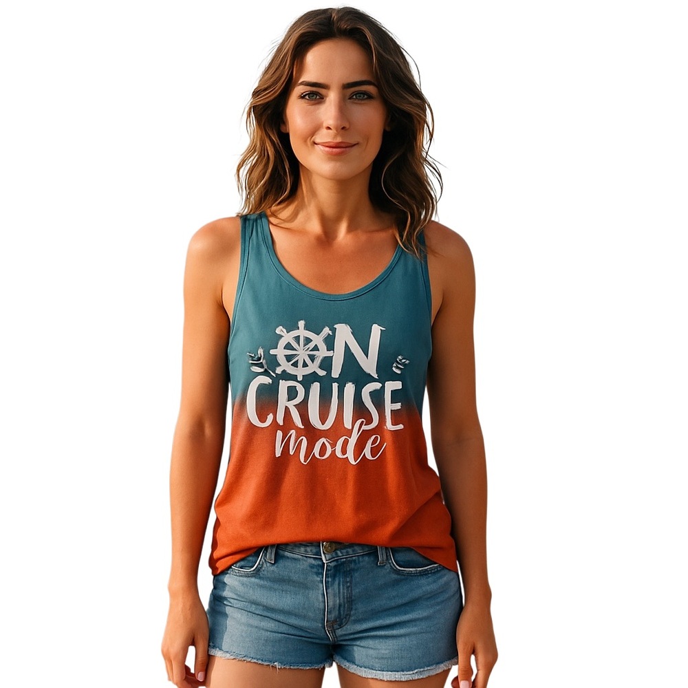 Source Unknown On Cruise Mode Ombre Tank Top